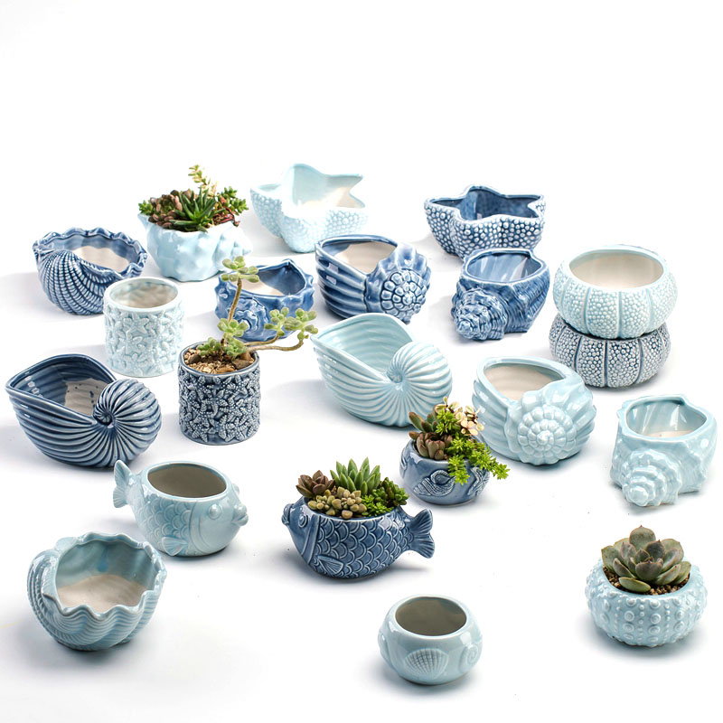 Европейский стиль, милый синий – обзор и цена Snake Plant Ceramic