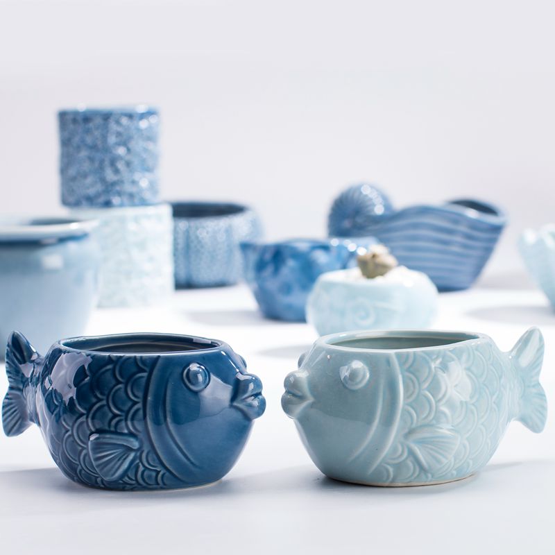Европейский стиль, милый синий – обзор и цена Snake Plant Ceramic